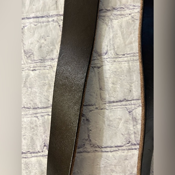 GENUINE FULL GRAIN LEATHER BS040 MENS CHOCOLATE BROWN BELT NO BUCKLE SIZE 42 - Picture 6 of 6